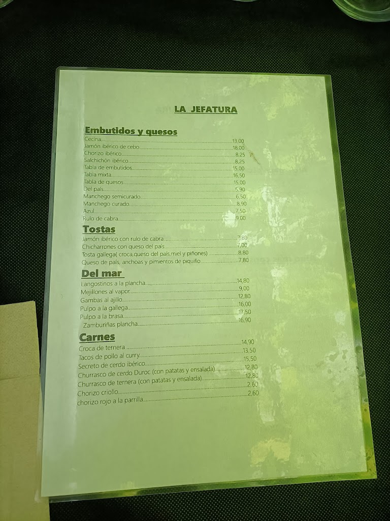 La Jefatura — Carta
