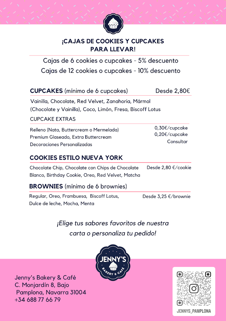 Jenny's Bakery & Cafe — Carta