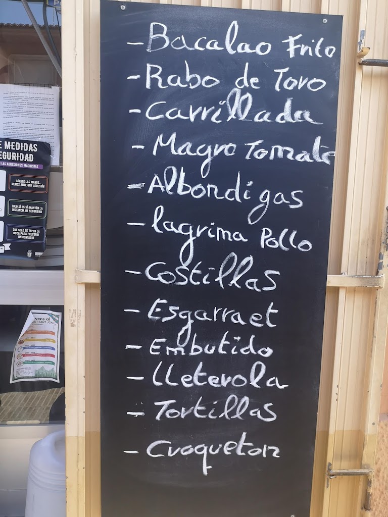 Cafeteria Villarroya — Carta