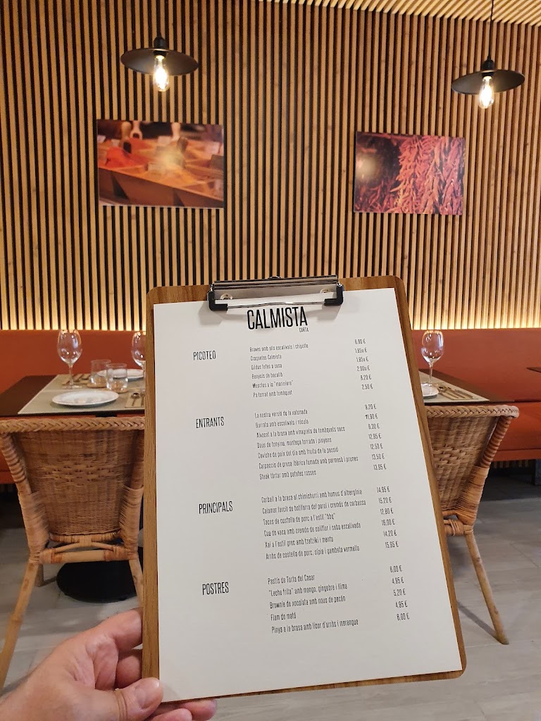 Calmista Restaurant — Carta