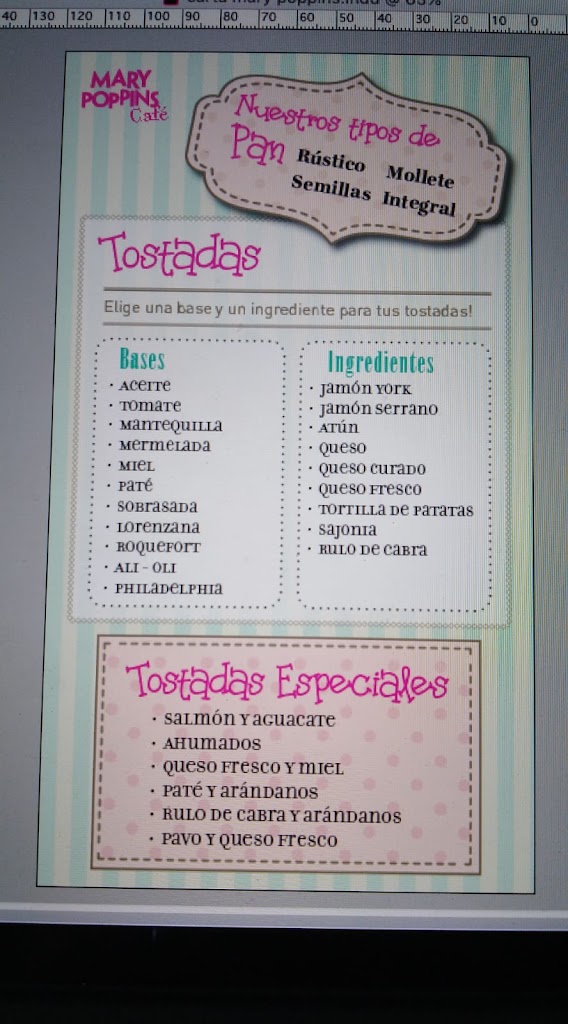Cafe MARY POPPINS. — Carta