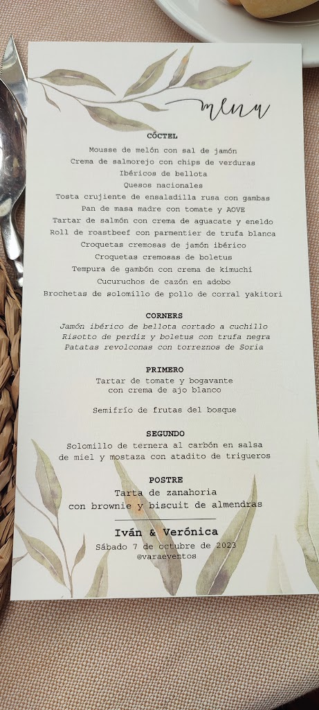 Vara Restaurante & Eventos — Carta