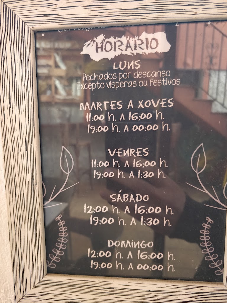 Cervexeria Vinoteca Muxicas — Carta