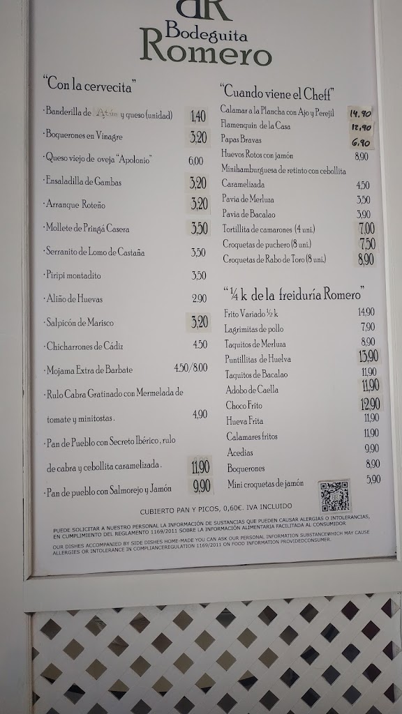 Freiduria Cocedero De Marisco — Carta