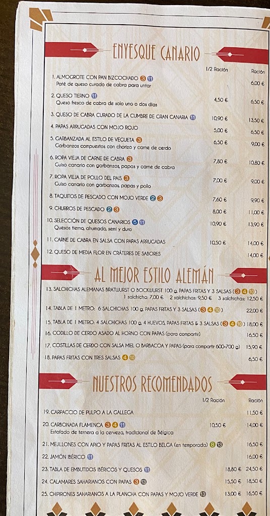 Cerveceria Y Picoteo Te Lo Dije Perez — Carta