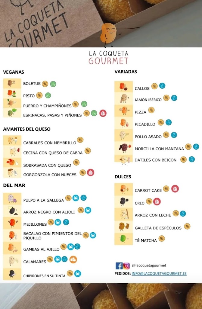 Miss Coqueta Gourmet — Carta