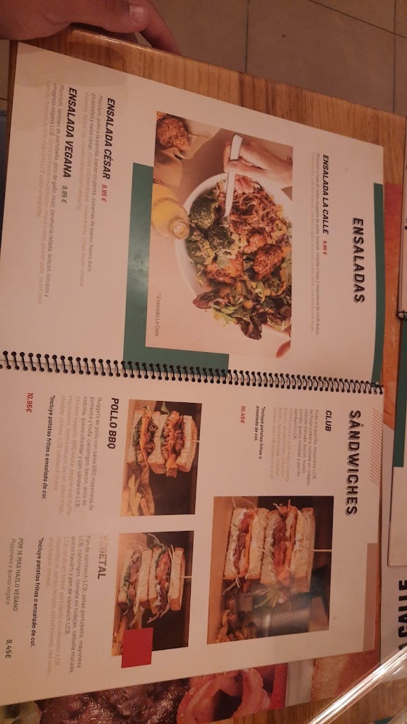 La Calle Burger Fuengirola — Carta