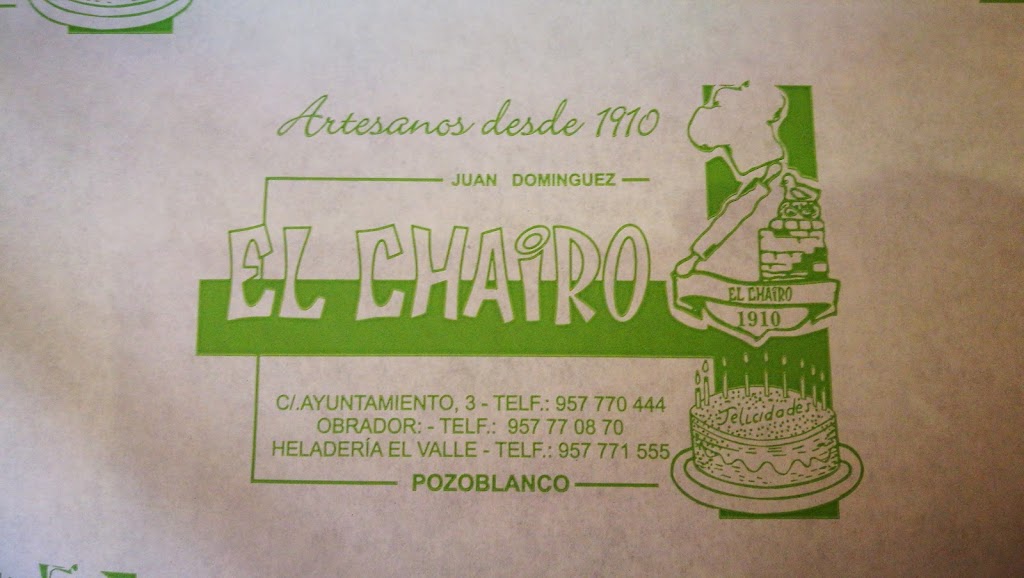 Confiteria El Chairo — Del propietario