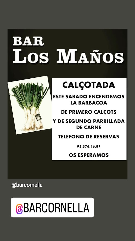 Bar Los Manos — Carta