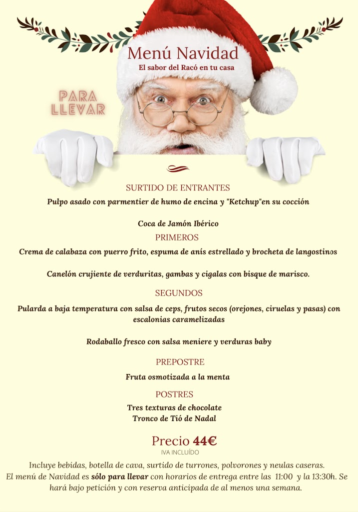 El Raco de la Noa — Carta