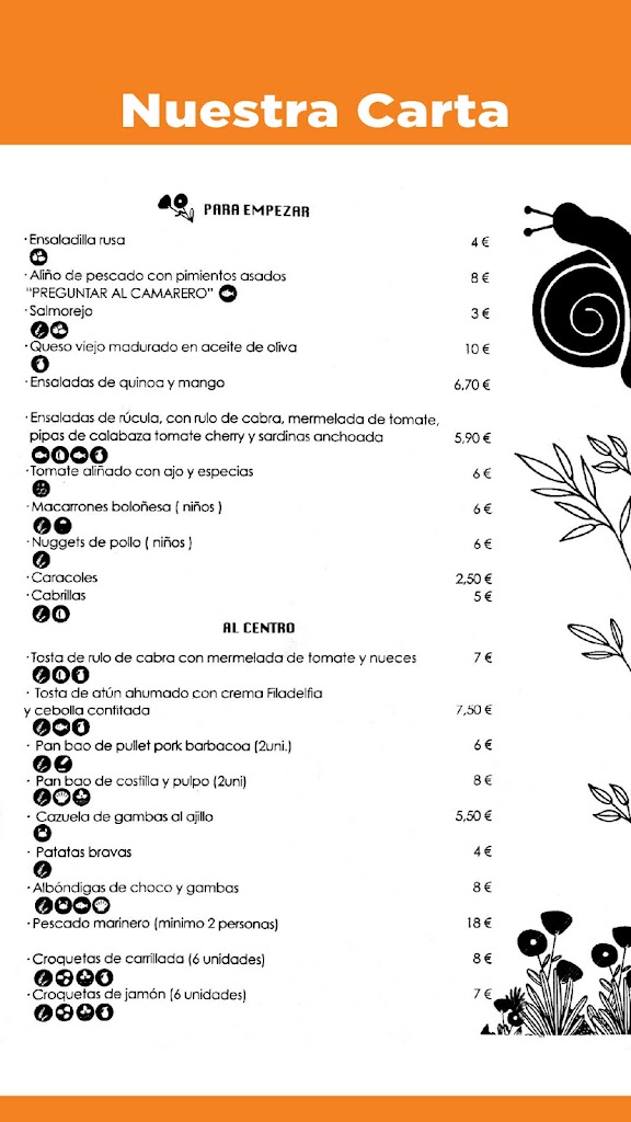 Restaurante Franqueza — Carta