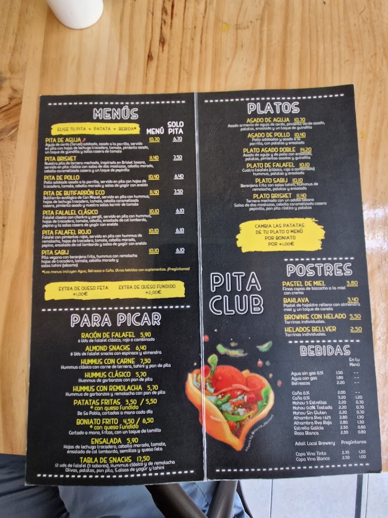PITA CLUB Arxiduc — Carta