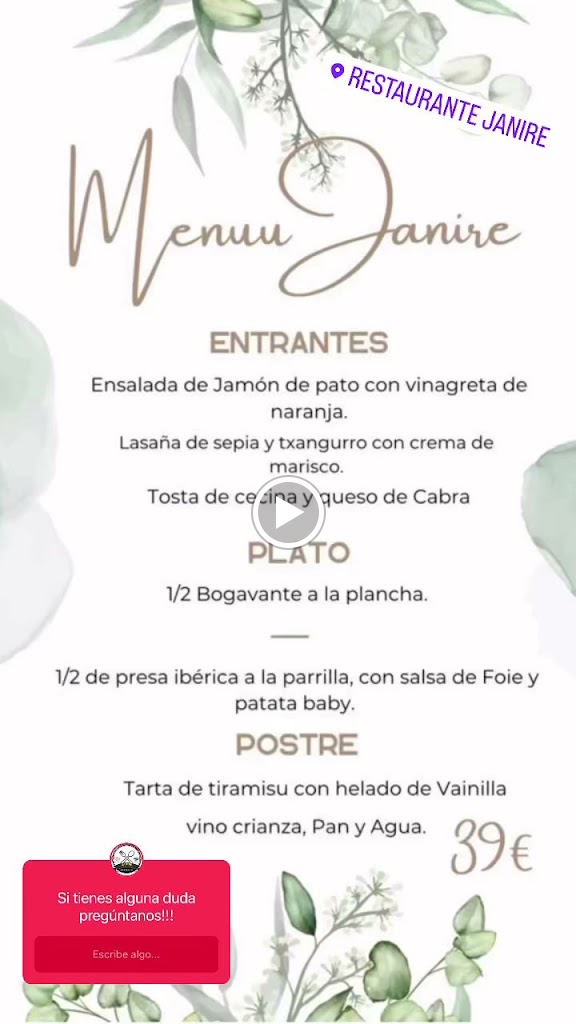 Restaurante Janire — Videos