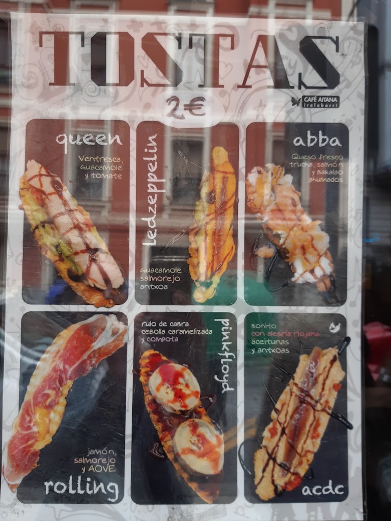 Cafe Aitana — Carta