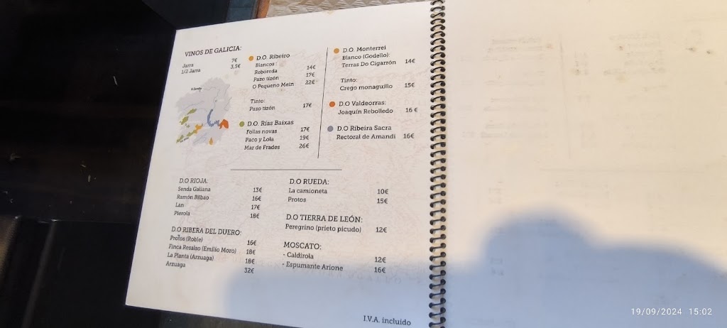 Pulperia Terra Meiga — Carta