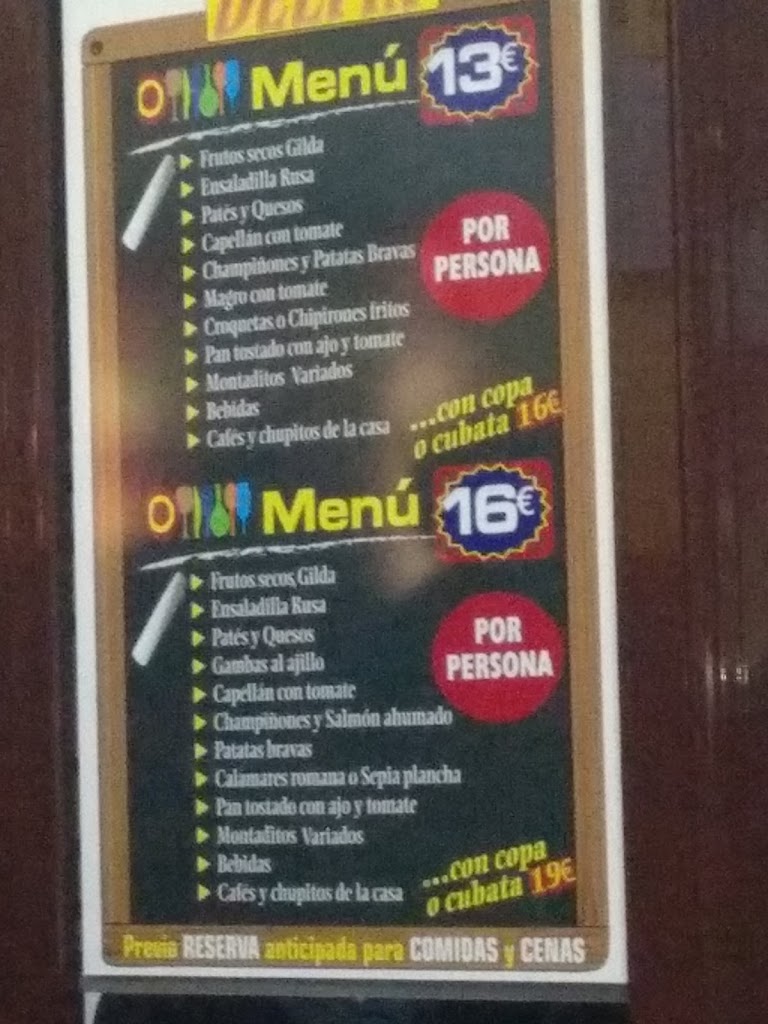Cafereria DELFIN — Carta