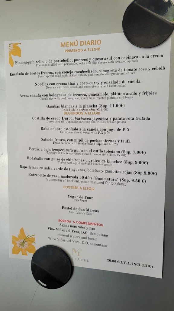 La Cucharilla — Carta