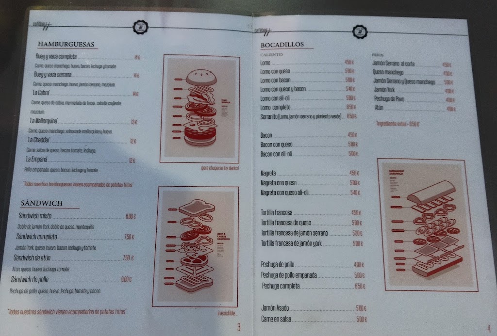 Cafeteria J J — Carta