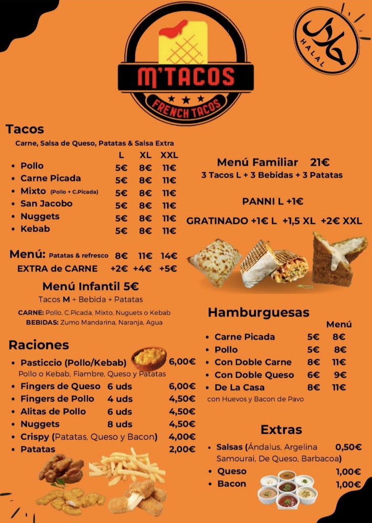 M'TACOS Alcala de Henares — Carta