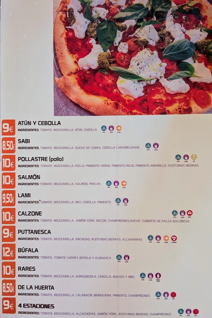 Bar Restaurante Lami — Carta