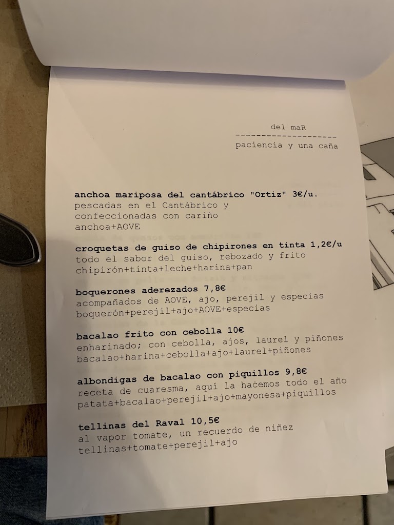 Restaurante L'aixobar — Carta