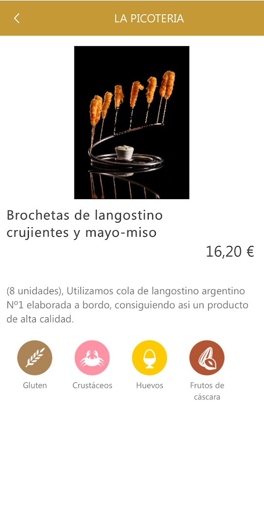 Restaurante La Picoteria — Carta