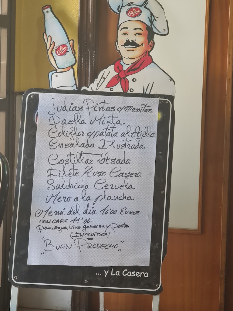Restaurante El Cocinero — Carta