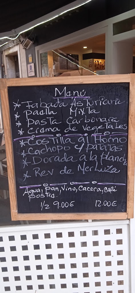 Bar Cafe El Vivi — Carta