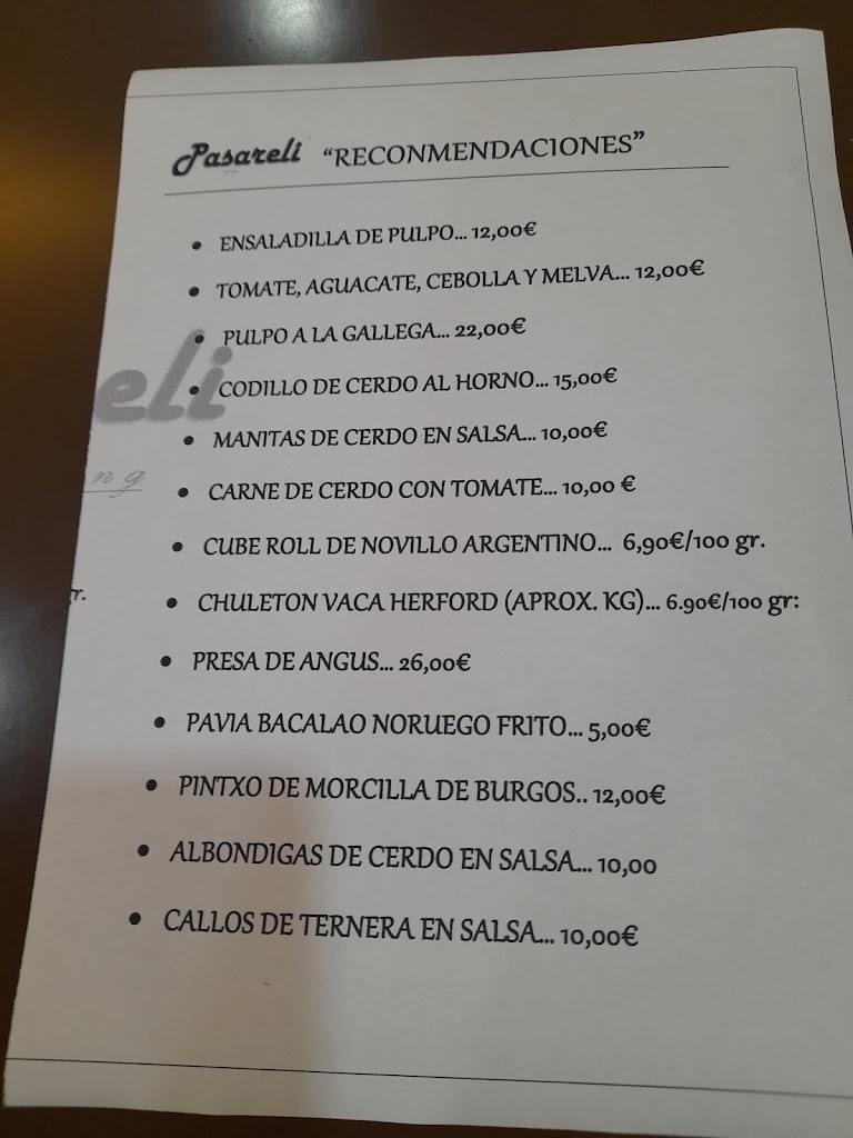 Restaurante Pasareli — Mas recientes