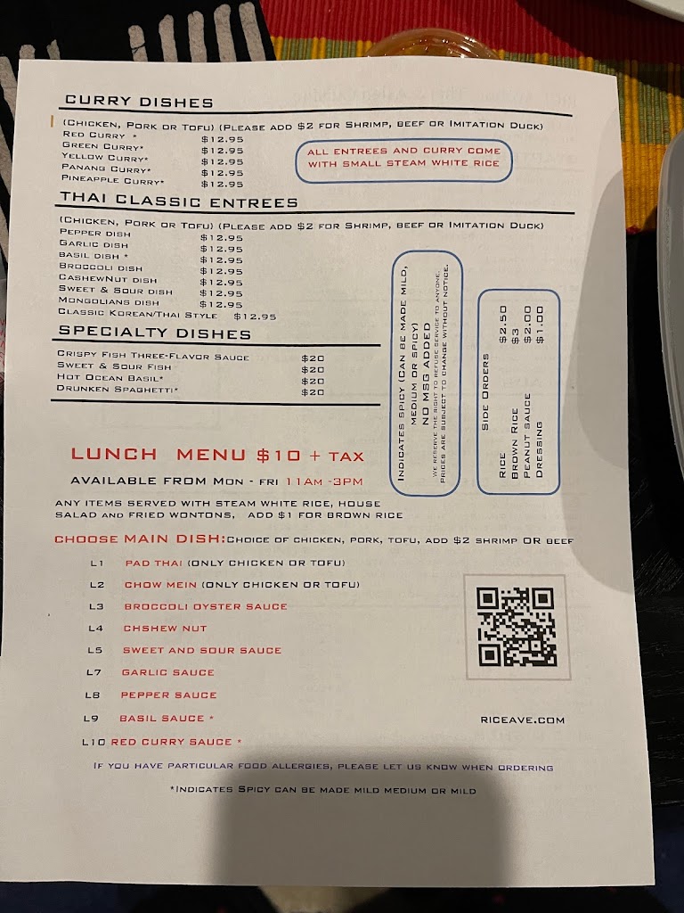 Rice Avenue Thai & Asian Kitchen