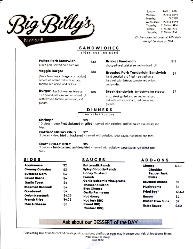  Big Billy's BBQ bar and grill