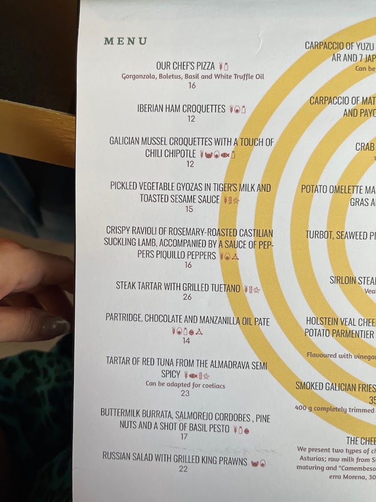 Restaurante Kuvo — Carta