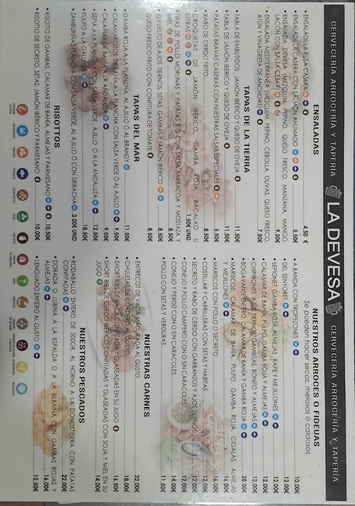 LA DEVESA ARROCERIA Y TAPERIA — Carta