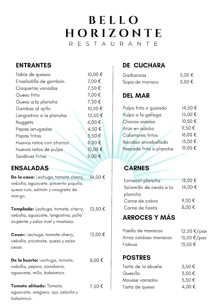 Bello Horizonte — Carta