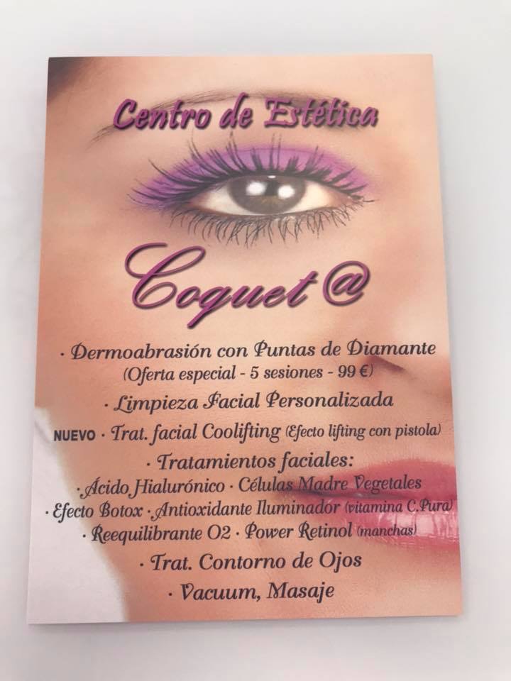 Centro de Estetica Coquet@ — Carta