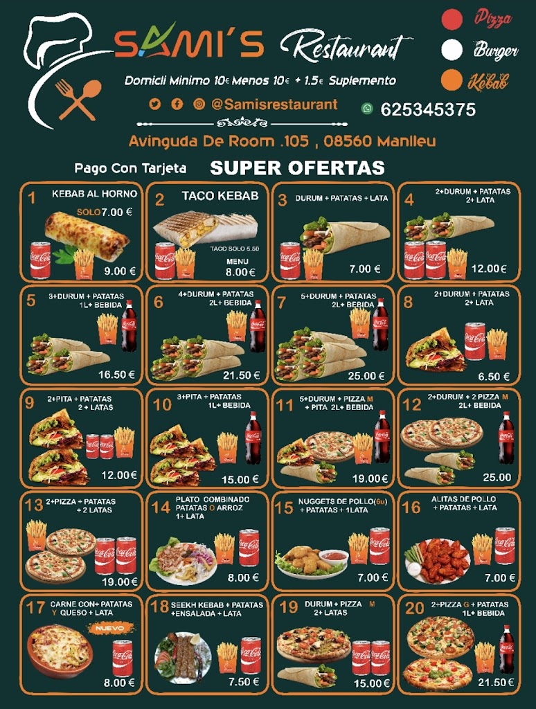 Rey Doner Kebab — Carta