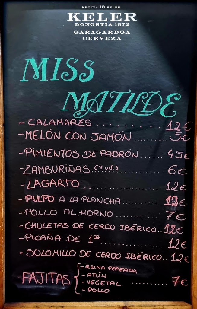 MISS MATILDE — Carta