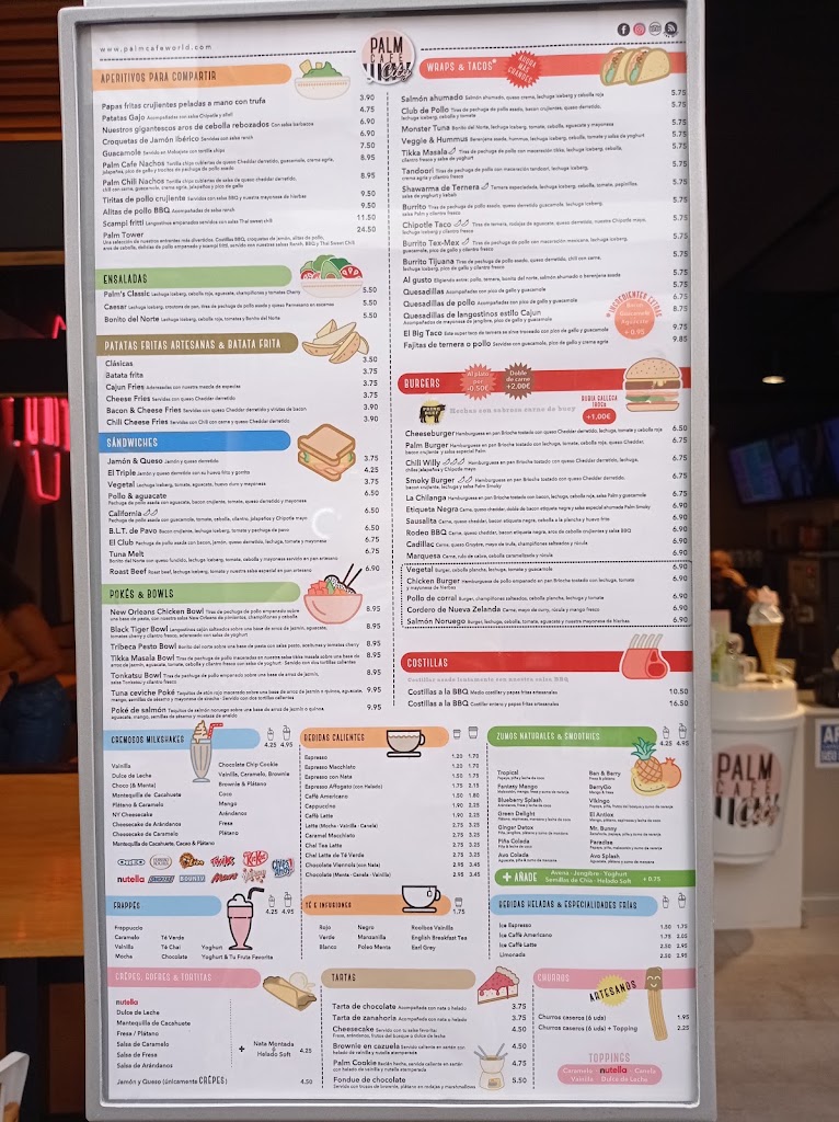 Palm Cafe — Carta