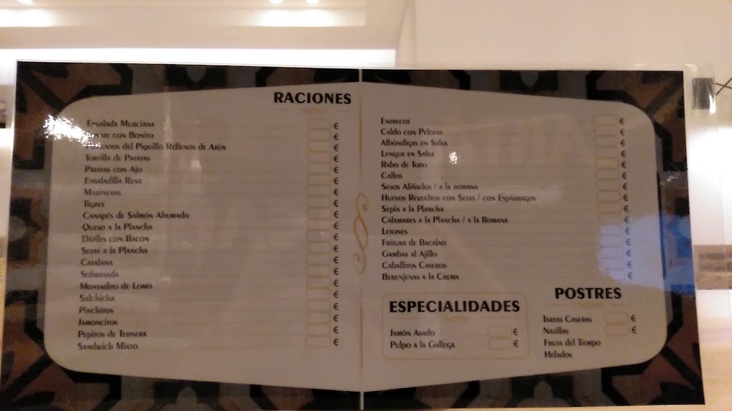 Meson El Candil — Carta