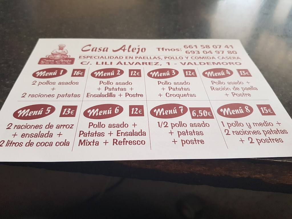 la taberna de alejo — Carta