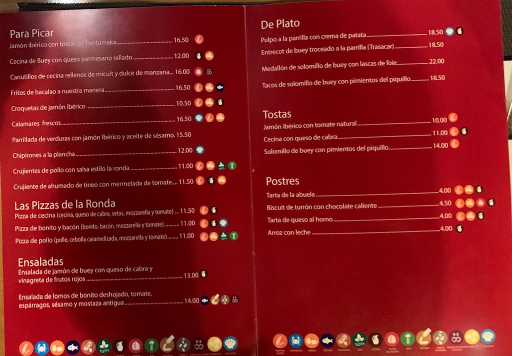 La Ronda Oviedo — Carta