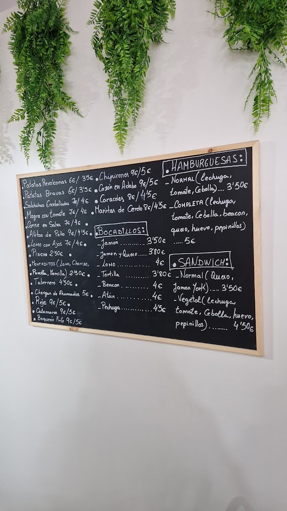 Cafe Bar Mi Juana — Carta