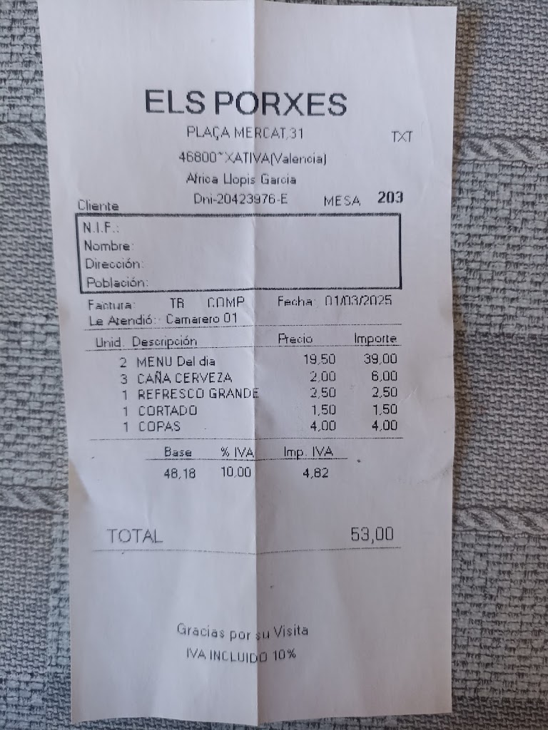 Restaurant Els Porxes - Cuina de Mercat - Xativa — Mas recientes