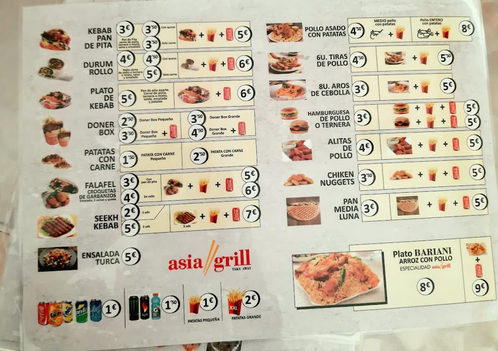 ASIA GRILL Kebab pizzeria — Carta
