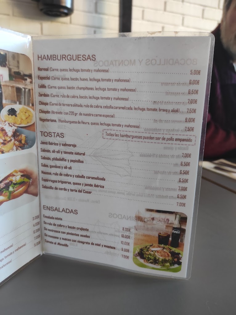 Restaurante Puente De Zardain — Carta