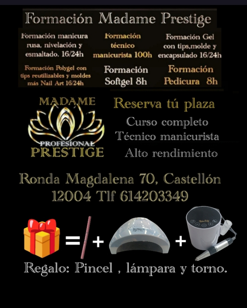 Cursos / Formacion unas y belleza en Castellon Madame Prestige Profesional