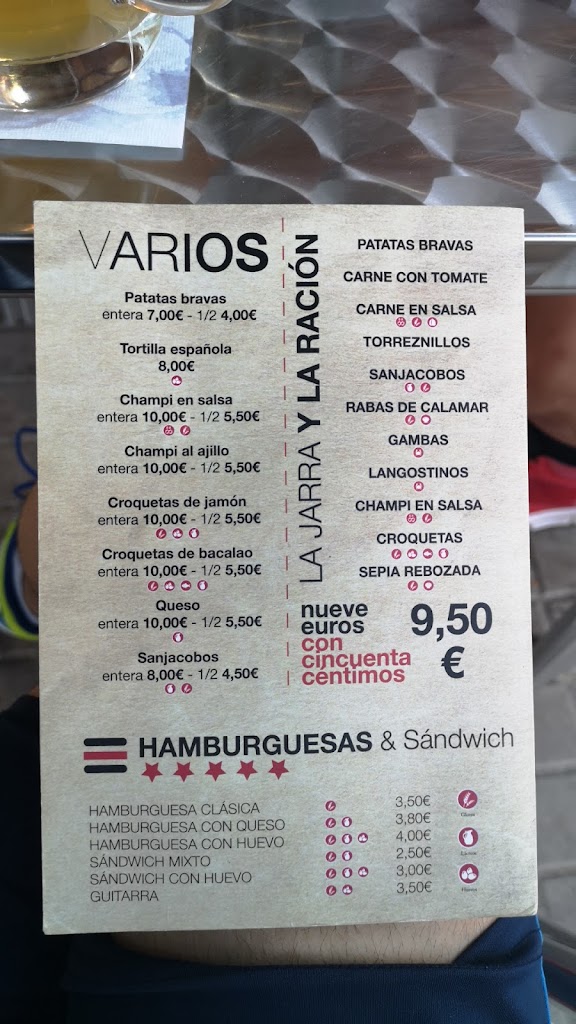 Bar Un Alto en el Camino — Carta