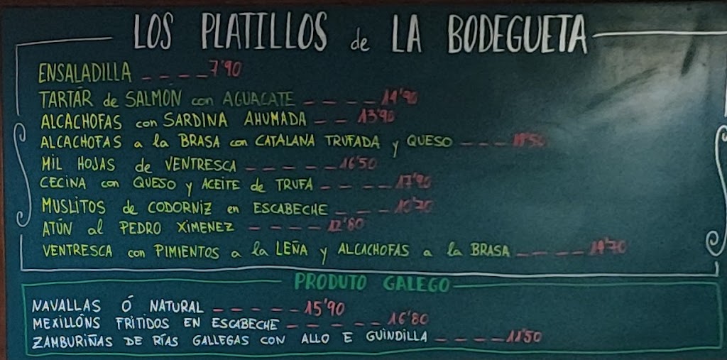 La Bodegueta de Sant Vicent — Carta