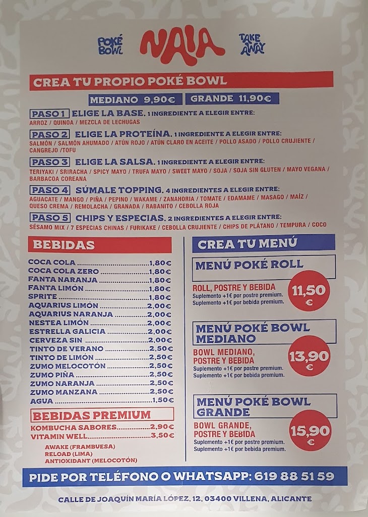 Naia Poke Bowl — Del propietario