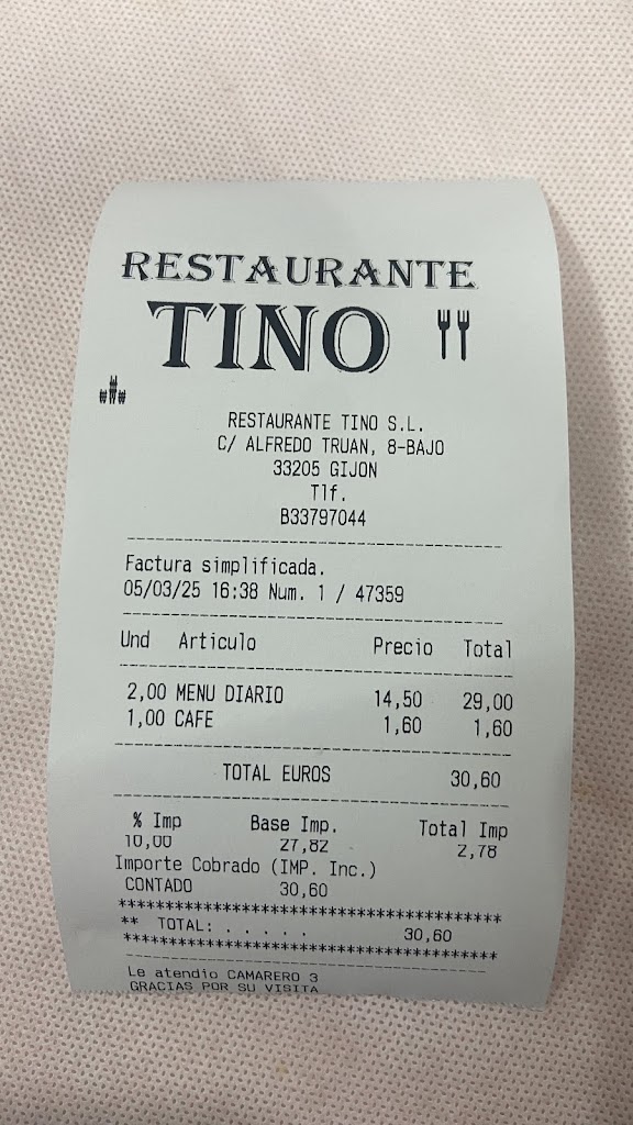 Restaurante Casa Tino — Mas recientes